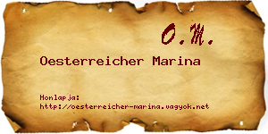 Oesterreicher Marina névjegykártya